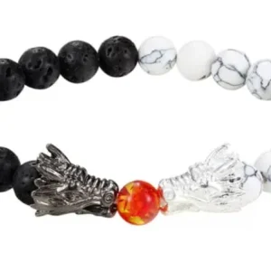 Dueling Dragons - Lava Stone Essential Oil Bracelet